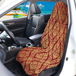Gold And Red Thai Pattern Print Waterproof Car Seat Cover
