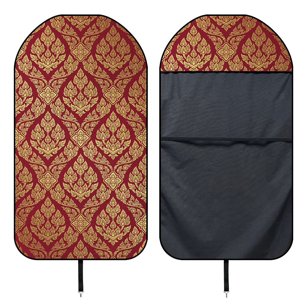 Gold And Red Thai Pattern Print Waterproof Car Seat Cover