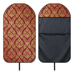 Gold And Red Thai Pattern Print Waterproof Car Seat Cover