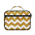 Gold And White Chevron Pattern Print Briefcase Bible Bag