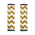 Gold And White Chevron Pattern Print Handle Covers