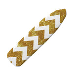 Gold And White Chevron Pattern Print Ironing Board Cover