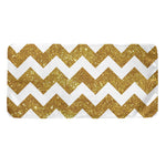 Gold And White Chevron Pattern Print Towel