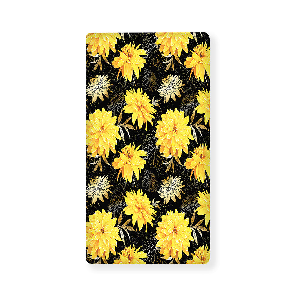 Gold And Yellow Floral Print Baby Crib Sheet