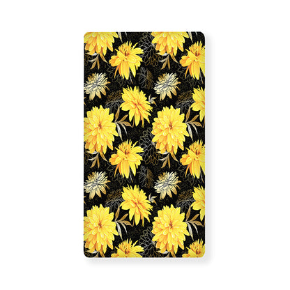 Gold And Yellow Floral Print Baby Crib Sheet