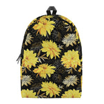 Gold And Yellow Floral Print Backpack