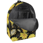 Gold And Yellow Floral Print Backpack