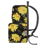 Gold And Yellow Floral Print Backpack