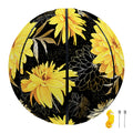 Gold And Yellow Floral Print Basketball