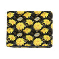 Gold And Yellow Floral Print Bifold Wallet