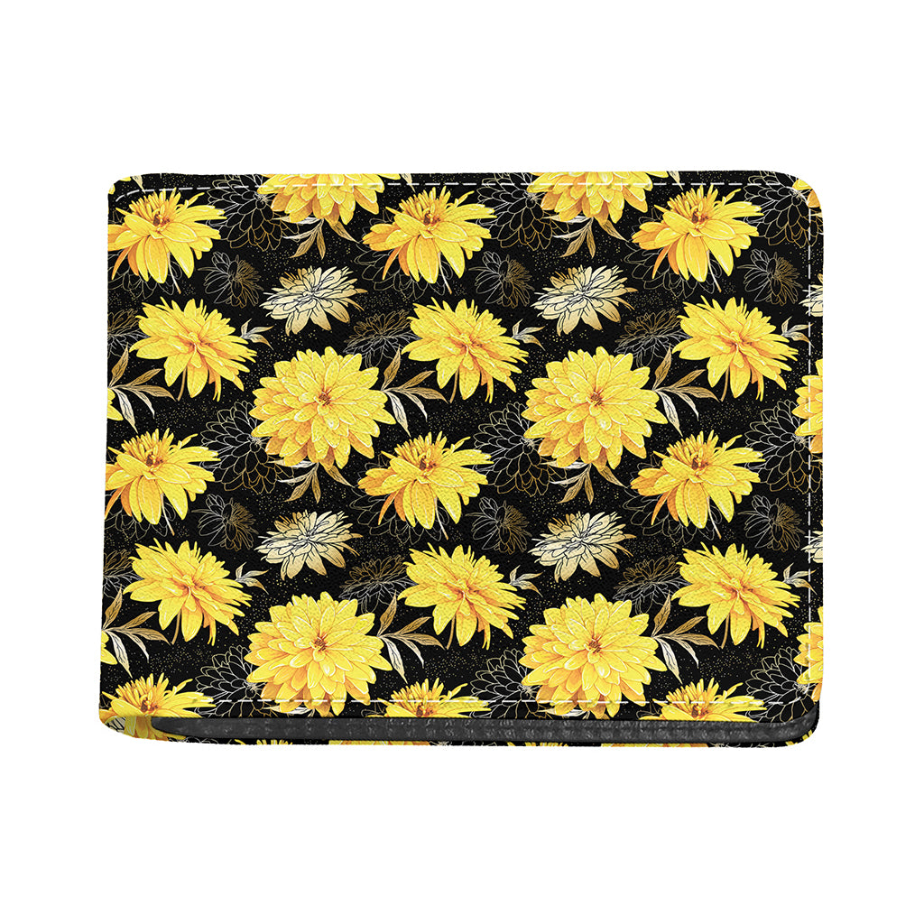 Gold And Yellow Floral Print Bifold Wallet