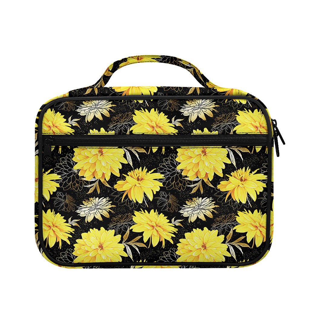 Gold And Yellow Floral Print Briefcase Bible Bag