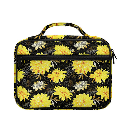 Gold And Yellow Floral Print Briefcase Bible Bag