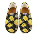 Gold And Yellow Floral Print Casual Shoes