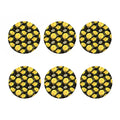 Gold And Yellow Floral Print Coaster Set
