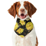 Gold And Yellow Floral Print Dog Bandana