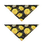 Gold And Yellow Floral Print Dog Bandana