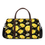 Gold And Yellow Floral Print Duffle Bag