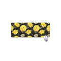 Gold And Yellow Floral Print Extended Mouse Pad