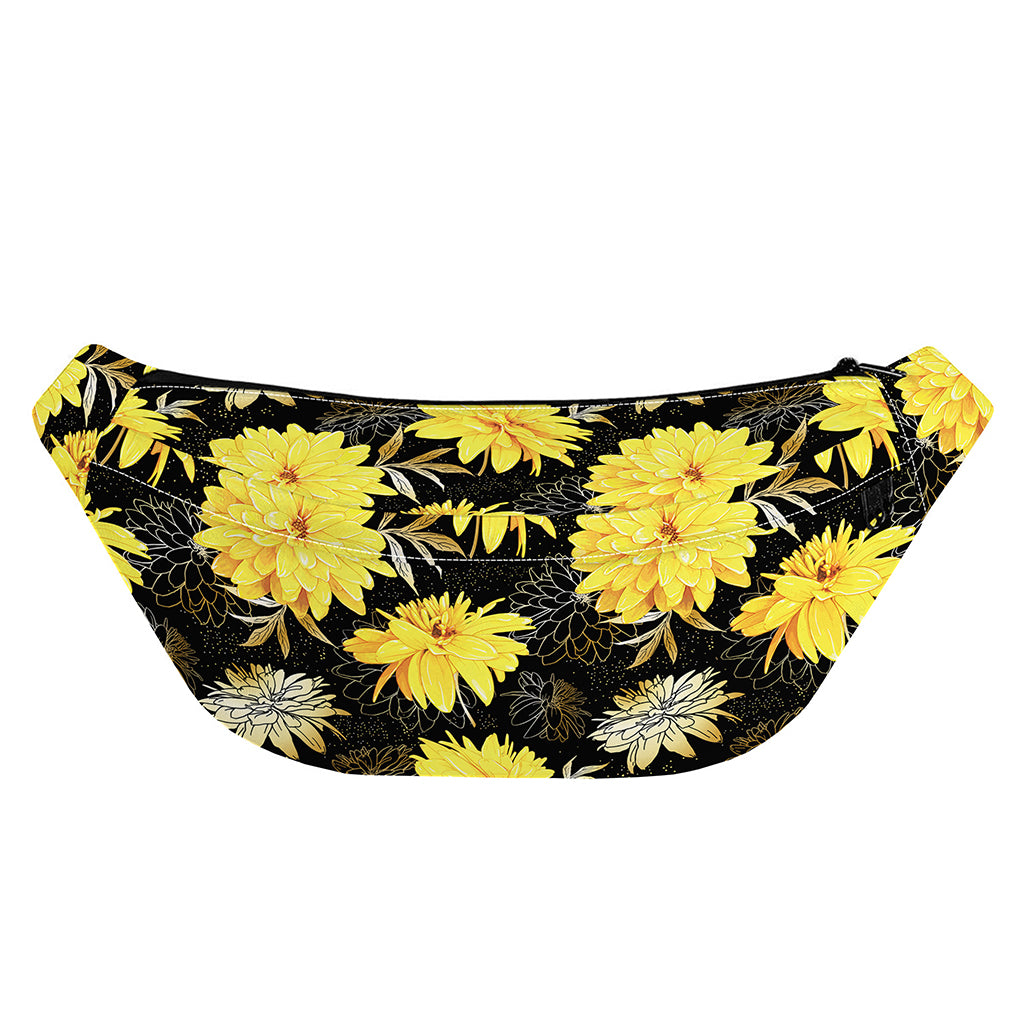 Gold And Yellow Floral Print Fanny Pack