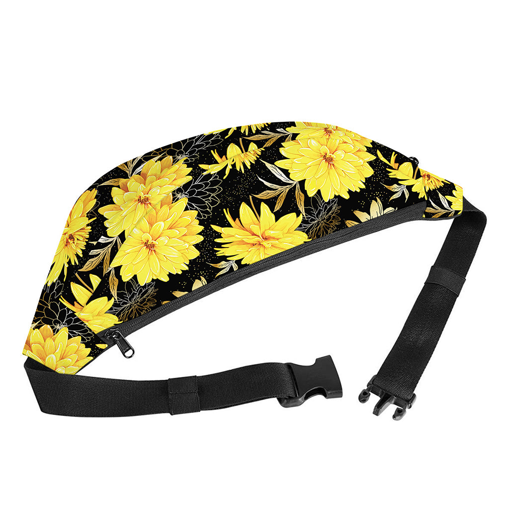 Gold And Yellow Floral Print Fanny Pack