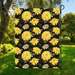 Gold And Yellow Floral Print Garden Flag