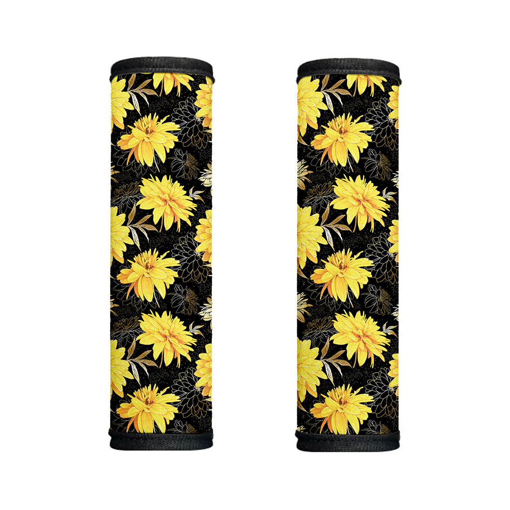 Gold And Yellow Floral Print Handle Covers
