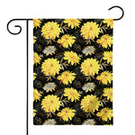 Gold And Yellow Floral Print House Flag