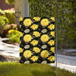 Gold And Yellow Floral Print House Flag