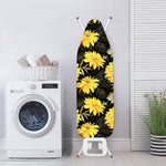 Gold And Yellow Floral Print Ironing Board Cover