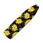 Gold And Yellow Floral Print Ironing Board Cover