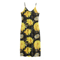 Gold And Yellow Floral Print Jersey Midi Cami Dress