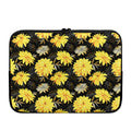Gold And Yellow Floral Print Laptop Sleeve
