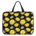 Gold And Yellow Floral Print Laptop Sleeve With Handle