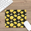 Gold And Yellow Floral Print Mouse Pad