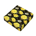 Gold And Yellow Floral Print Outdoor Seat Cushion Cover