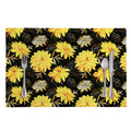 Gold And Yellow Floral Print Placemat