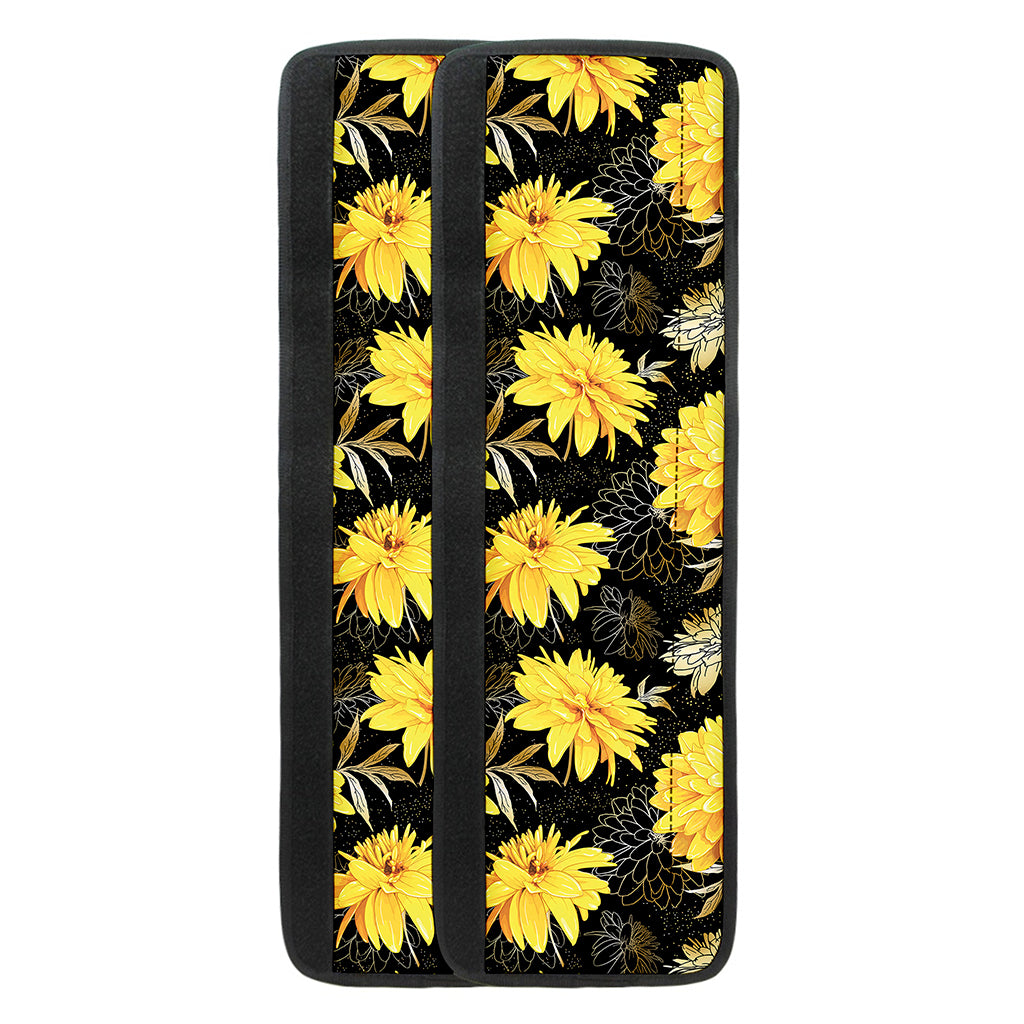 Gold And Yellow Floral Print Refrigerator Handle Covers
