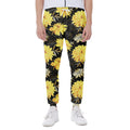 Gold And Yellow Floral Print Joggers