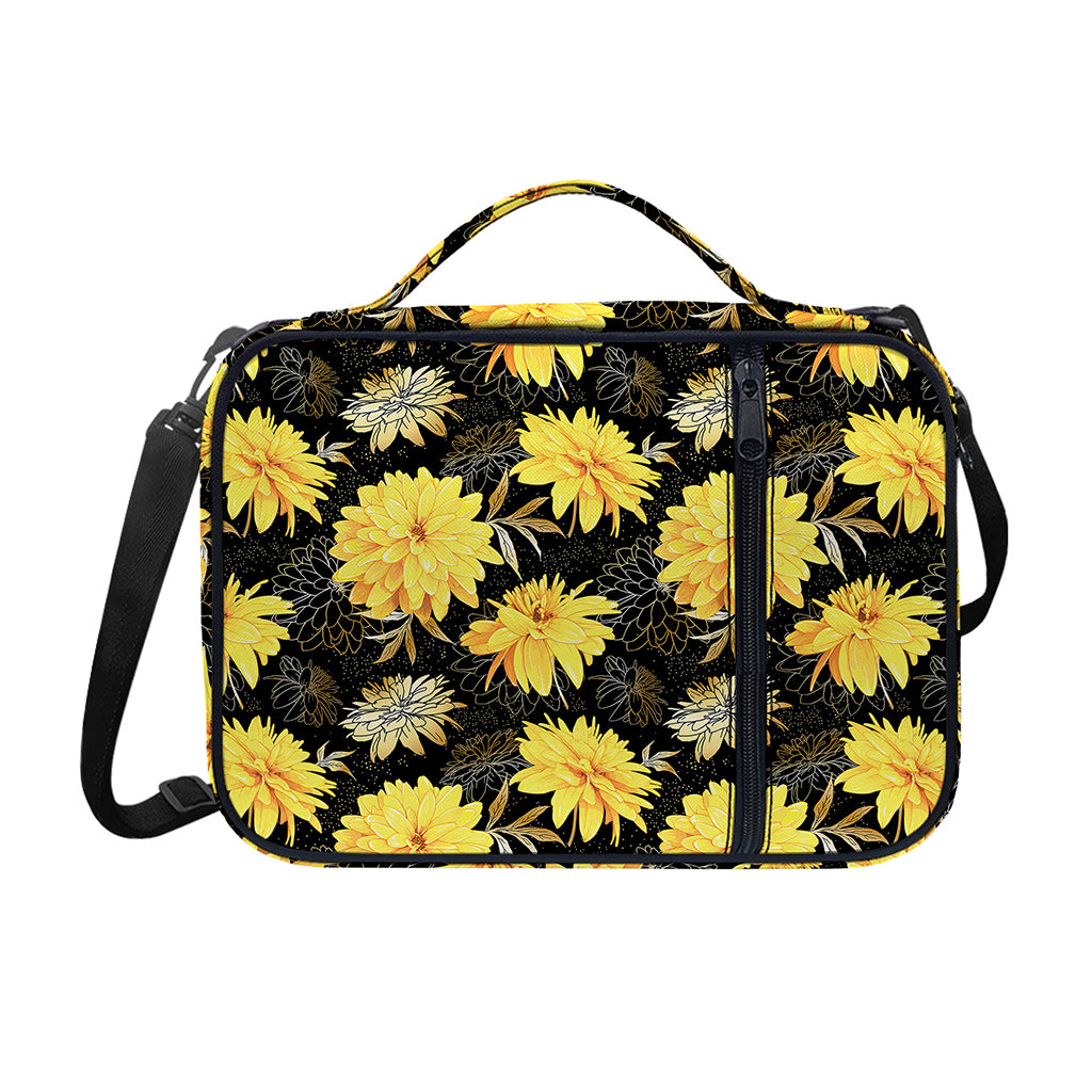 Gold And Yellow Floral Print Shoulder Strap Bible Bag