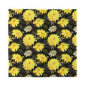 Gold And Yellow Floral Print Silk Bandana