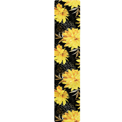 Gold And Yellow Floral Print Table Runner