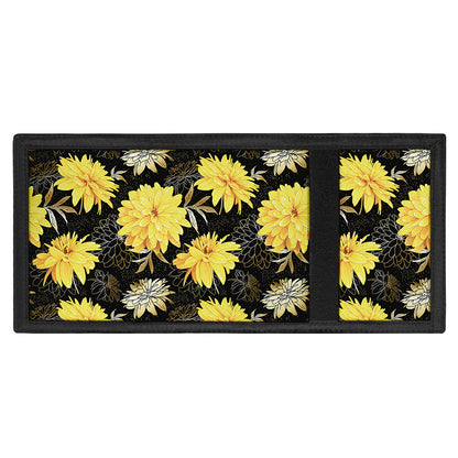 Gold And Yellow Floral Print Trifold Wallet