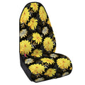 Gold And Yellow Floral Print Waterproof Car Seat Cover