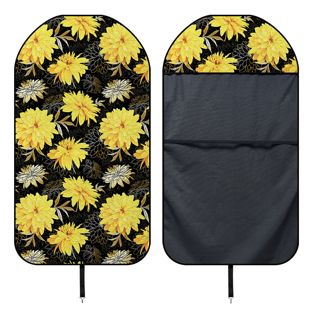 Gold And Yellow Floral Print Waterproof Car Seat Cover