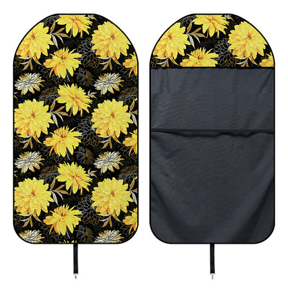 Gold And Yellow Floral Print Waterproof Car Seat Cover