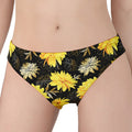 Gold And Yellow Floral Print Women's Panties