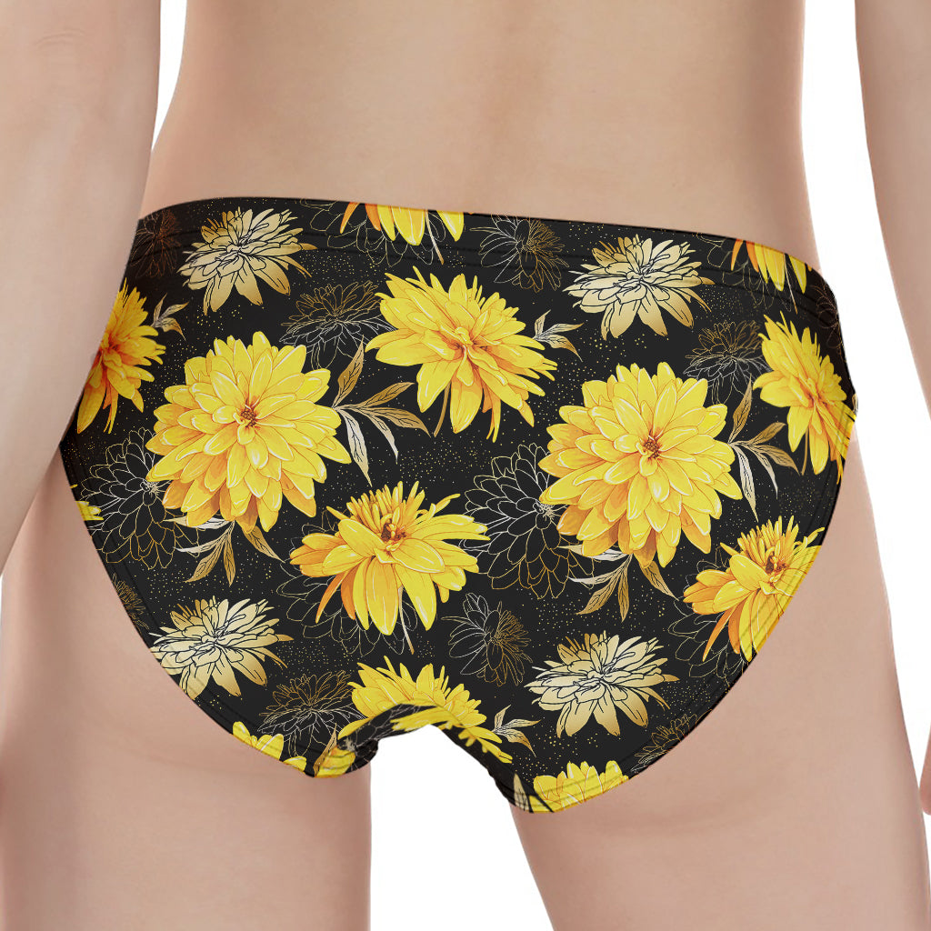 Gold And Yellow Floral Print Women's Panties