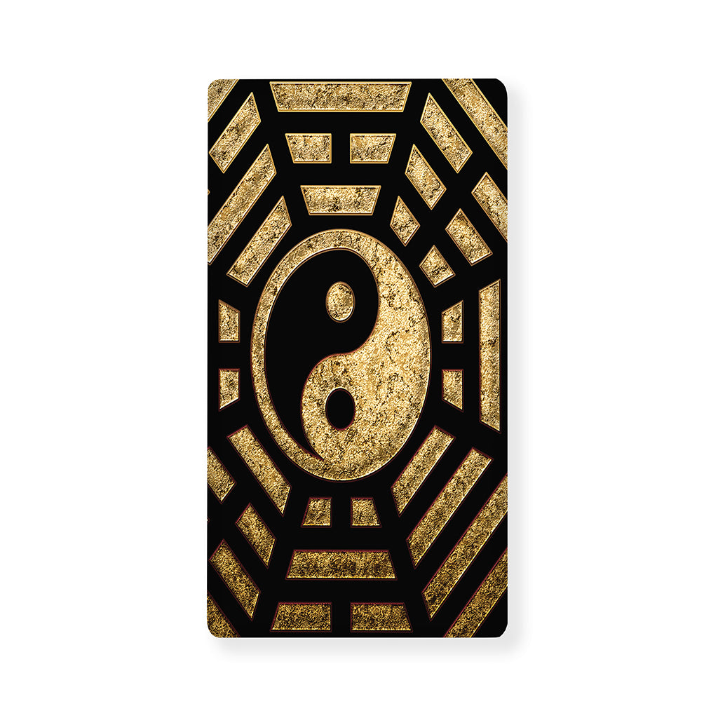 Gold Bagua Yin Yang Print Baby Crib Sheet