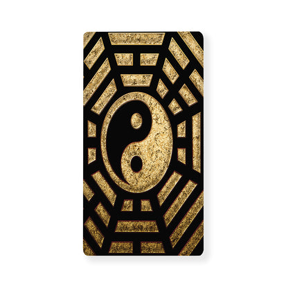 Gold Bagua Yin Yang Print Baby Crib Sheet
